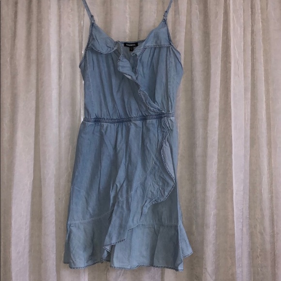 denim color sun dress - Picture 1 of 4